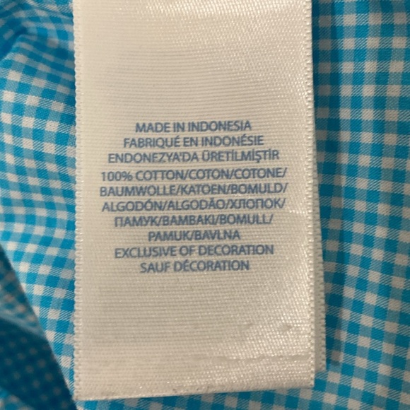 RALPH LAUREN Blue Gingham Short Sleeve Oxford Shirt 24 Months Button Up Boys - Picture 6 of 10